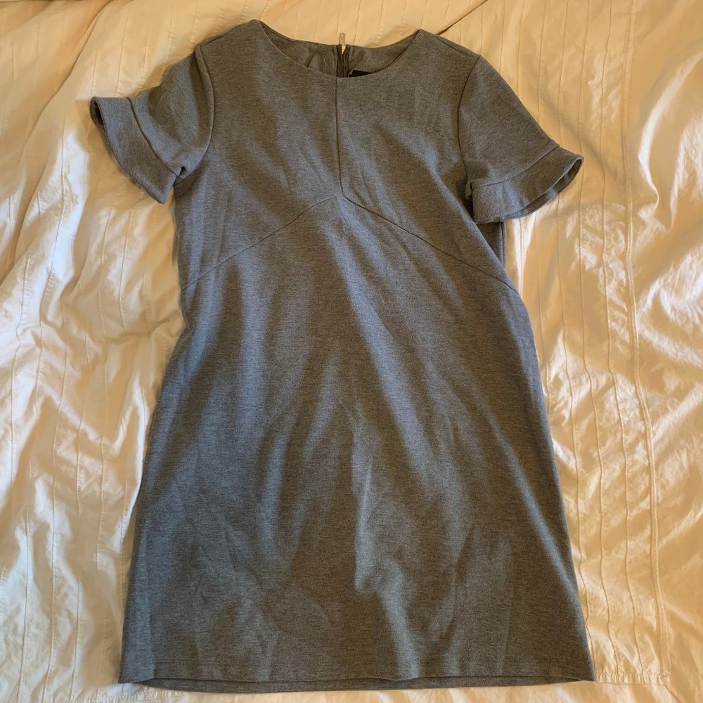 ASOS Maternity Workwear Gray Pleated Shift Dress Size 6